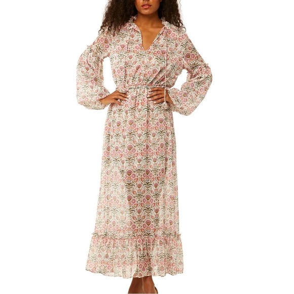 Misa Los Angeles Dresses & Skirts - MISA LOS ANGELES Amata DressPink Chiffon Somerset Stencil Size XS NWT